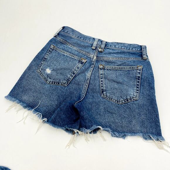 Free people Denim Distressed high Waisted Shorts - Picture 4 of 4
